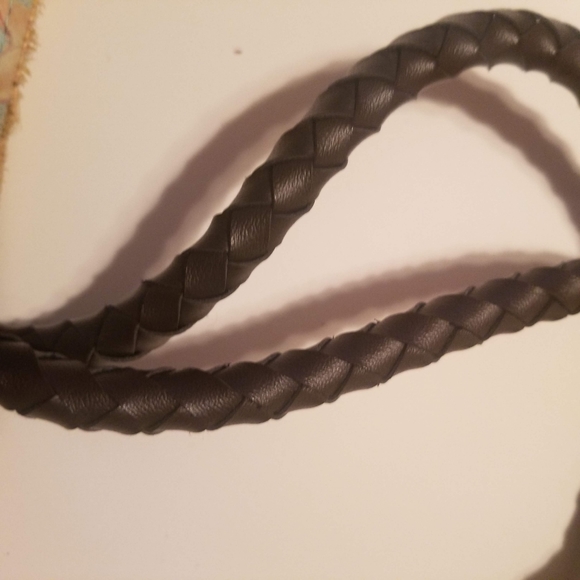 LIZ CLAIBORNE Embroidery Woven Raffia/Jute Crossbody Fish Coin Holder Large Tote - Picture 4 of 5